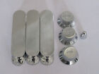 Chrome Closed ST Strat Pickup Covers w/ Guitar Knobs and 5 Way Switch Tip