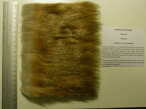 Red Fox Short Pile Craft Fur, Fly Tying Material - Foto 1 di 4