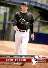 2017 Quad Cities River Bandits SGA Grandstand 12 Drew French Pitching Coach Card