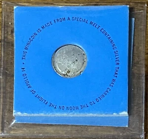 Mini moneda de 10.000 granos de plata de la misión Apolo 14 Moon Trip 28/08/71 con certificado de autenticidad - Imagen 1 de 5
