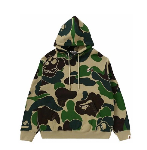A BATHING APE (BAPE) BAPE x BAYC (Bored Ape Yacht Club) Felpa con cappuccio pullover verde mimetico 2XL XXL