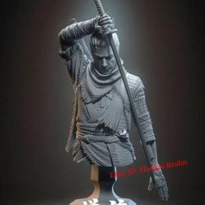 1/10 SEKIRO Wolf Bust Resin Figures Model Unassembled Unpainted - Picture 1 of 3