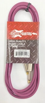 Cable de guitarra profesional Effin Guitars FNG10CPP púrpura de 10 pies con conectores sin ruido Foto 1 de 3