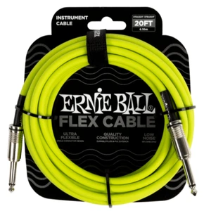 Ernie Ball 6419 Flex 20' (6 m) verde guitarra/cable de instrumento/plomo, Str-Str - Imagen 1 de 3