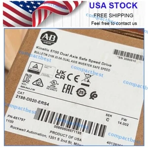 New Factory Sealed AB 2198-D020-ERS4 Kinetix 5700 Dual Axis Safe Speed Drive - Picture 1 of 2