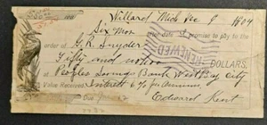 ANTIQUE 1904 $50 PROMISSORY NOTE WILLARD, MI.WBIRD /VIGNETTE! -d4826dth - Picture 1 of 1