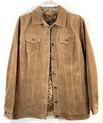 Chaqueta de cuero Dennis by Dennis Basso XS para mujer de gran tamaño lavable 100 % gamuza Foto 1 de 4