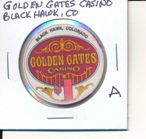 BLACK HAWK COLORADO CASINO CHIP - GOLDEN GATES CASINO $1 - A - Bild 1 von 2