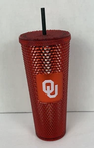 Starbucks Tachonado OU Oklahoma Sooners Vaso Rojo Serie Colegial, Nuevo - Imagen 1 de 11