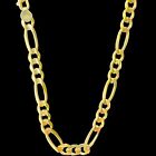 14KT Solid Figaro Necklace 5.0mm, 120 Gauge, Yellow Gold, Lobster Lock