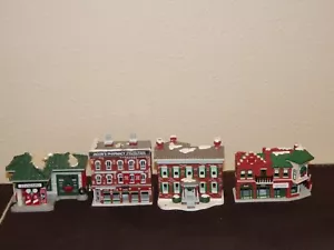 1991 Coca Cola 1st Edition Trim A Tree Collection 4 Lot of Buildings Orn No Box - Picture 1 of 8