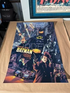 Póster estampado estilo Mondo Aurelio Batman 1989 edición limitada #d de solo 50 - Imagen 1 de 7