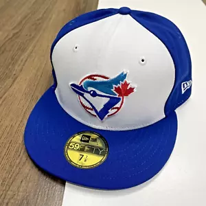 New Era Toronto Blue Jays Blue Mens 7 7/8 Fitted 59FIFTY Snapback Hat Cap NWT - Picture 1 of 11