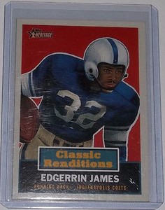 2001 Topps Heritage Classic Renditions Edgerrin James #CR3 - Indianapolis Colts
