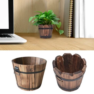 Small Succulent Pots Wooden Flower Pots Garden Pot Creative Plants Pot latest - Picture 1 of 11