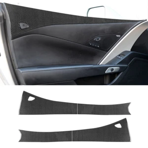 Real Carbon Fiber Car Interior Door Window Panel Cover For Corvette C7 2014-2019 - Picture 1 of 10