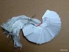 Tie On White Strung Price Tags/Labels for Display Jewelry/Watches/Rings/Vintage