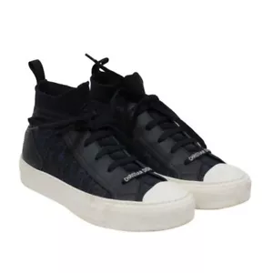 Zapatillas deportivas Dior Walk'N'Dior para mujer EE. UU. 7,5 37,5 azul negro entrenador oblicuo de caña alta - Imagen 1 de 11