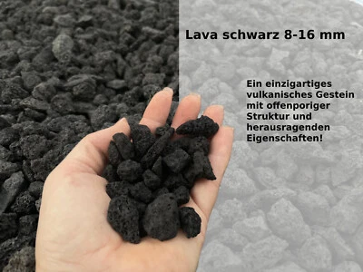 Lavamulch - Lava-Splitt schwarz 8-16 mm - Garten, Teich & Dachbegrüngung 467 - Bild 1 von 4