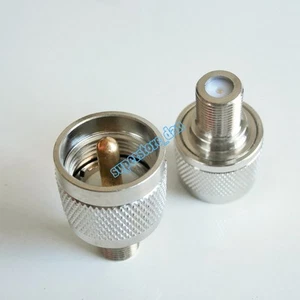 1Pcs UHF PL-259 Male to F Female Jack Straight RF Adapter Connector English - Picture 1 of 7