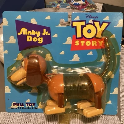 Toy Story Slinky Dog Jr. aprox. Juguete de 8" vintage nuevo en paquete Disney Foto 1 de 2