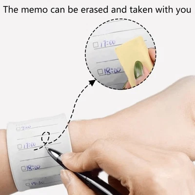 Wrist Reminders with Erasable Note Space for Memos, Top Priorities, Schedules - Image 1 of 4