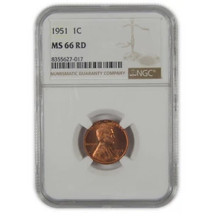 1951 Lincoln Wheat Cent MS 66 RD NGC Penny Uncirculated SKU:I22641 - Picture 1 of 4