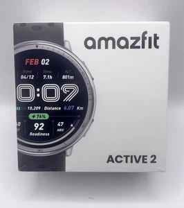 Amazfit Active 2 (rund) 44mm Sport Fitness Smartwatch schwarz Silikonband - Bild 1 von 6