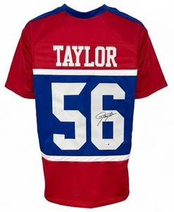 New York Giants Lawrence Taylor Autographed Pro Style Red Alternate JSA Authe... - Picture 1 of 1