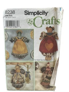 UNCUT FF Sewing Pattern Simplicity Crafts 8238 Plastic Bag Holder Animals - Picture 1 of 2