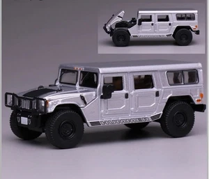 596 Model 1/64 Scale Hummer H1 Silver Diecast Car Model Toy Gift NIB - Picture 1 of 5