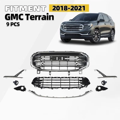 For 2018-2021 GMC Terrain Front Bumper Cover Assembly Grille Set w/ Foglights Foto 1 de 4