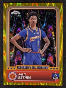 2024 Topps cromo McDonald's #25 Jalil Bethea oro refractor RayWave/50 - Imagen 1 de 2