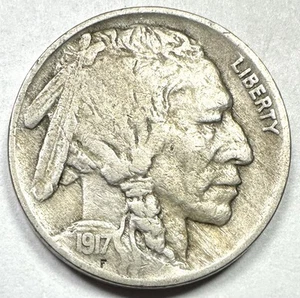 1917 BUFFALO NICKEL. BEAUTIFUL XF EARLY CIRCULATED COIN! - Picture 1 of 2