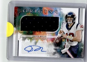 Camiseta deportiva Panini Origins 2021 Davis Mills RPA Rookie Jumbo parche automático RC RPA Texans - Imagen 1 de 2