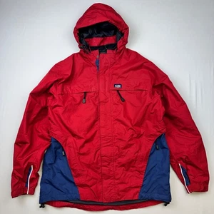 Vintage Gill Regenjacke Herren L Offshore Bootfahren Angeln Full Zip Kapuze rot - Bild 1 von 7