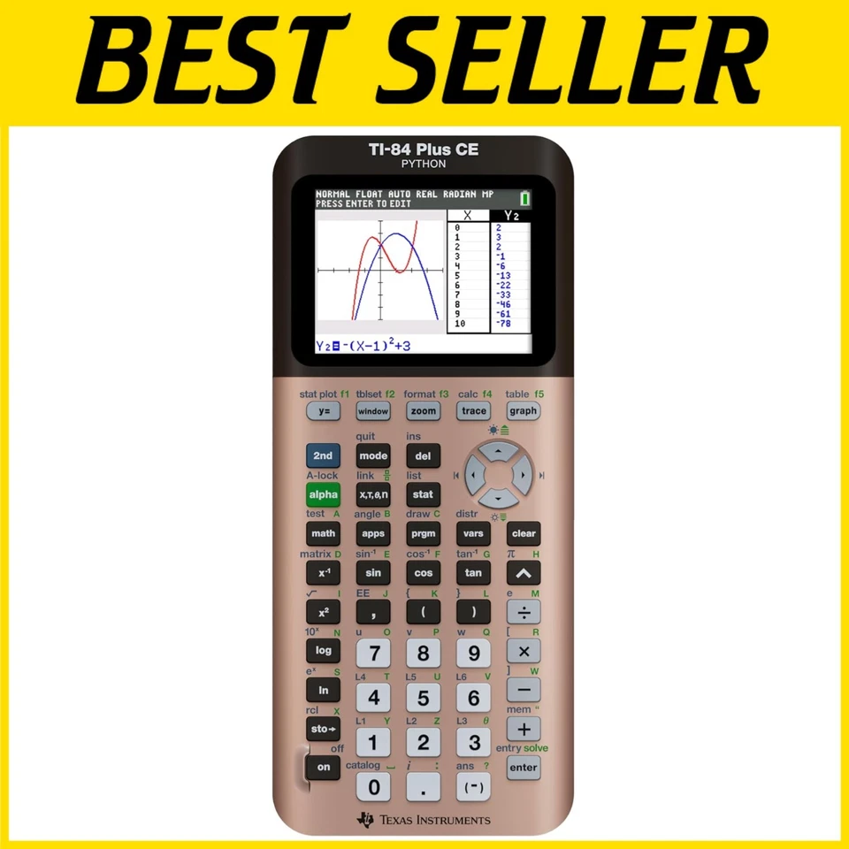 Rose Gold Metallic Graphing Calculator - TI-84 Plus - Image 1 of 4