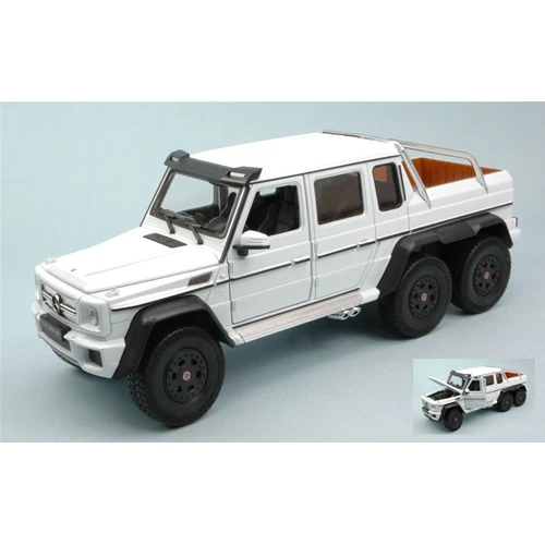 MERCEDES AMG G63 6x6 2014 WHITE 1:24 Welly Auto Stradali Modellino Nuovo - Immagine 1 di 1