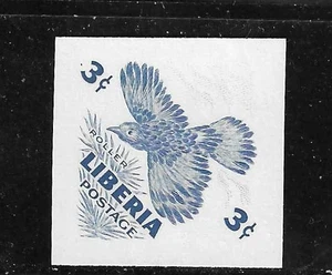 Liberia 1953, 3c bird IMPERFORATE, frame is MISSING, RR, #342 - Picture 1 of 1