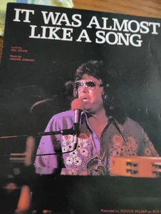 SHEET MUSIC IT WAS ALMOST LIKE A SONG RONNIE MILSAP 1977 - Picture 1 of 3