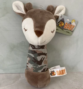 Bass Pro Shops Deer Fawn Baby Rattle Camo Grabber Plush Stuffed Animal Toy 7" - Picture 1 of 6