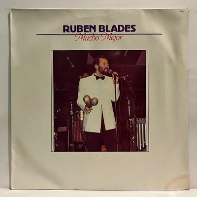 RUBEN BLADES - MUCHO MEJOR - 1984 MEXICAN LP ALBUM STAINED ON COVER, SALSA - Image 1 of 4