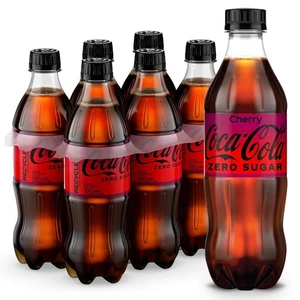 Coca-Cola Zero Sugar Cherry Diät Soda Erfrischungsgetränk, 16,9 flüssige Unzen, 6er Pack... - Bild 1 von 4