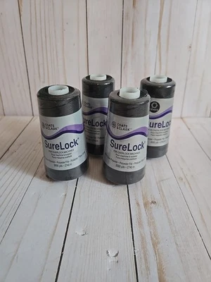 Coats SureLock Black 0568 Polyester Serger Thread 4 Cones New Unopened - Image 1 of 2