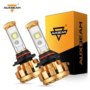 AUXBEAM F-16 9005 HB3 LED Headlight Bulbs Kit 60W 6000LM 6000K Light Hi Low Beam - Picture 1 of 11