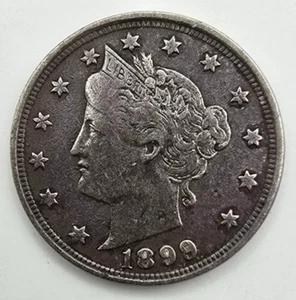 1899 Liberty V Nichel VF/XF Lo classifichi! Completo LIBERTY EF spedizione gratuita! - Foto 1 di 4