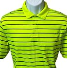 ZeroXposur Golf Performance Polo Shirt Neon Green Striped Boys Size XL 18/20