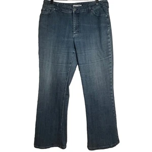 Chicos Platinum Jeans Women Straight Leg High Rise Med Wash Denim Sz 3 16/18 - Picture 1 of 12