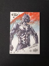 Marvel Black Panther Sketch Card 1/1 By Leon Braojos 2021 Upper Deck PREMIER 
