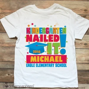 Kindergarten Graduation Shirt Pre-K Graduate Gift Last Day of School Tee Kids - Picture 1 of 7